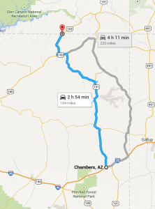 Ecco il tragitto più breve che vi porterà dalla Route 66 alla Monument Valley